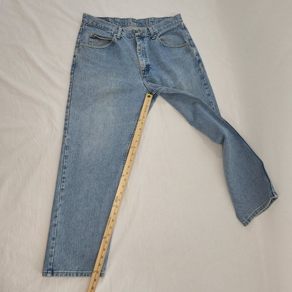 Vintage WRANGLER GORPCORE Festival Straight Leg Hi-Rise UNISEX Jeans Size 34X29 - Picture 16 of 16